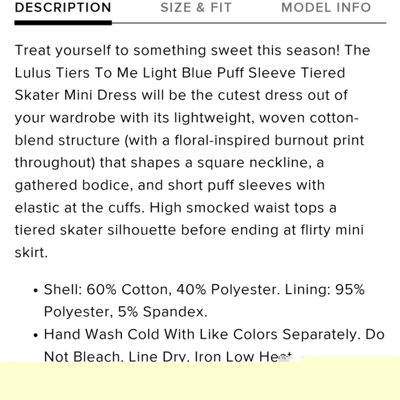 LULUS Tiers To Me Light Blue Puff Sleeve Tiered Skater Mini Dress, sz Large - Picture 13 of 15